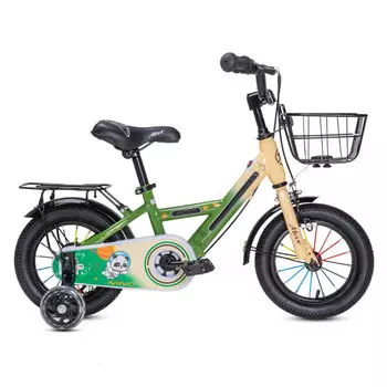 Велосипед детский MAX BIKE Nino 12", бежевый/зеленый
