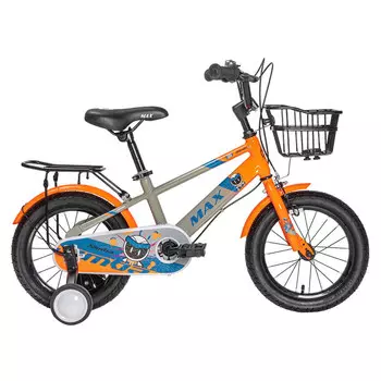 Велосипед детский MAX BIKE Simba 14", оранжевый/серый