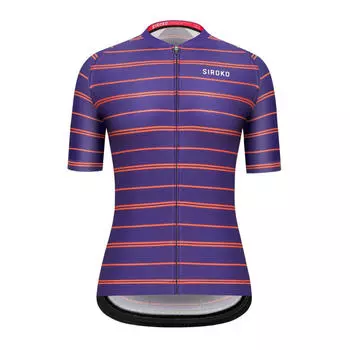 Велосипедка женская с короткими рукавами M2 Elba SIROKO, античный фиолетовый / оранжевый