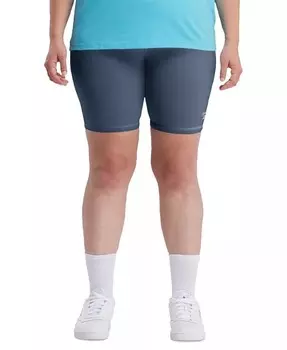 Велосипедки больших размеров с фирменным логотипом Reebok, синий