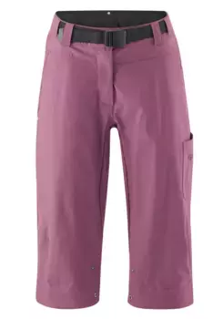 Велосипедки Gonso "Ruth 3/4", женские велосипедки 3/4, внутренние шорты с подкладкой для сиденья, пояс с ремнем, фиолетовый