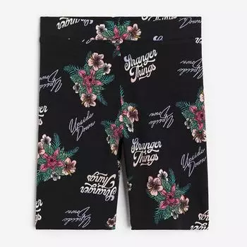 Велосипедки H&M Stranger Things Printed, черный