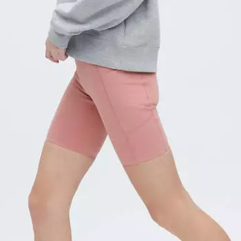 Велосипедки с карманами Uniqlo Airsm Soft Active Biker Shorts, розовый
