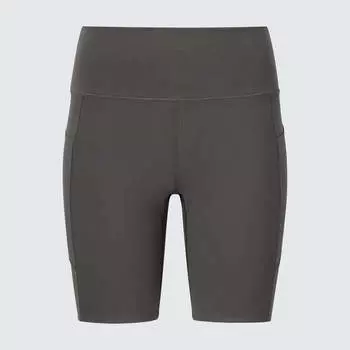 Велосипедки с карманами Uniqlo Airsm Soft Active Biker Shorts, серый