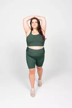 Велосипедки с завышенной талией Girlfriend Collective, зеленый