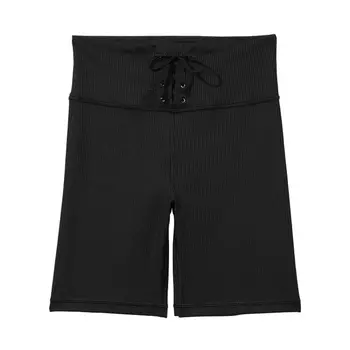 Велосипедки Victorias Secret Essential Lace-Up 7" Bike, черный