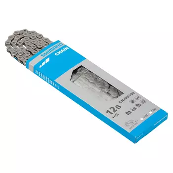 Велосипедная цепь Shimano CN-M8100 126 Links For HG 12-Speed, W/Quick-Link, серебристый