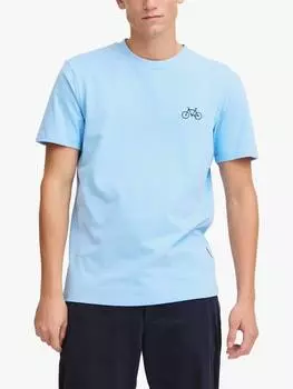 Велосипедная футболка с вышивкой из хлопка etienne обычного покроя Casual Friday, синий