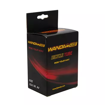 Велосипедная камера Wanda 22х1.95 AV 33 mm, черный