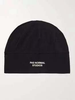 Велосипедная кепка из эластичного бамбука и шерсти мериноса и джерси с логотипом PAS NORMAL STUDIOS, черный