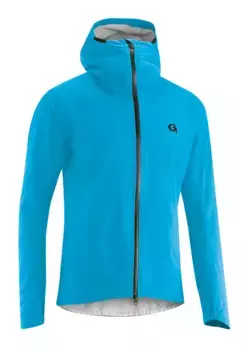 Велосипедная куртка Gonso "Save Plus", мужская куртка-дождевик, ветро- и водонепроницаемая, велосипедная куртка с капюшоном, голубой