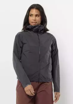 Велосипедная куртка Jack Wolfskin "BIKE COMMUTE WIND JKT W", с капюшоном, цвет Phantom