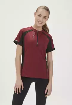 Велосипедная майка ENDURANCE "JAVA W Bike S/S Tee" со светоотражающими деталями, красный