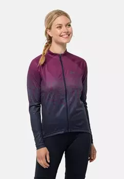 Велосипедная майка Morobbia Fz L/S Jack Wolfskin, красная сангрия