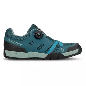 Велосипедная обувь Scott Women's Sport Crus R Flat Boa, цвет Petrol Blue/Mint Green