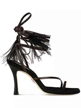 Велосипедная обувь Женские кожаные туфли на каблуках из телячьего волоса BROTHER VELLIES, цвет Dark Brown