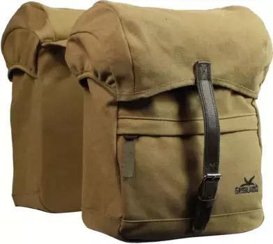 Велосипедная сумка GREENLANDS BICYCLE BAGS "Greenlands Double Bag Travel Canvas", бежевый