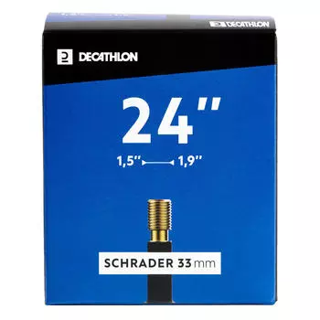 Велосипедная трубка 24 1,5/1,9 клапан Шредера DECATHLON