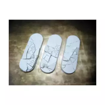 Велосипедные/кавалерийские скошенные подставки 25x70 мм — городские улицы, Miniature Bases - Urban Streets