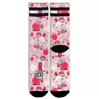 Велосипедные носки American Socks, цвет pink/white