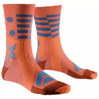Велосипедные носки X-Socks Gravel Perform Merino Crew, цвет Sunset/Twyce Blue