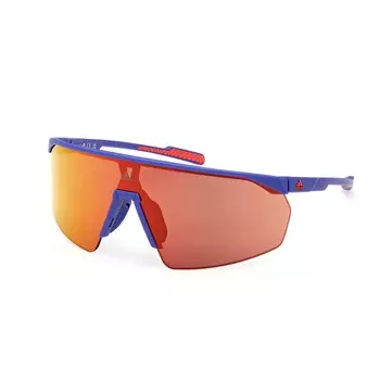 Велосипедные очки Adidas Women's Mirror SP0075 Cat 3, матовый синий