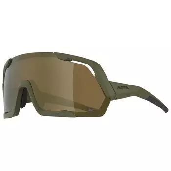 Велосипедные очки Alpina Rocket Q Lite Mirror Cat 3, цвет Olive Matt