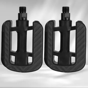Велосипедные противоскользящие педали LeBycle, шариковые педали для горного велосипеда, пластиковые аксессуары для педалей с двойными бортами, черные * 2