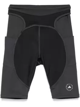 Велосипедные шорты adidas by Stella McCartney с многослойными деталями, черный