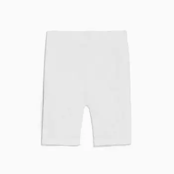 Велосипедные шорты Bershka Seamless Ribbed Cycling, кремовый