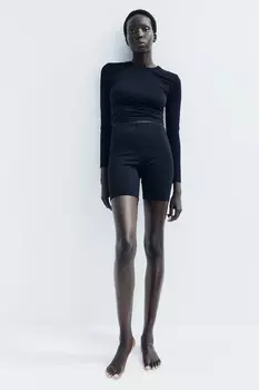 Велосипедные шорты из микрофибры H&M, черный