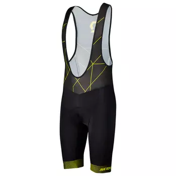Велосипедные шорты Scott Bibshorts RC Team ++, цвет Black/Sulphur Yellow