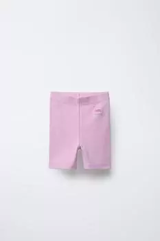 Велосипедные шорты в рубчик ZARA, цвет Pastel mauve