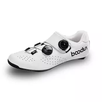 Велосипедные туфли унисекс с низким верхом Boodun, цвет 1292 white (genuine leather upper + nylon sole)