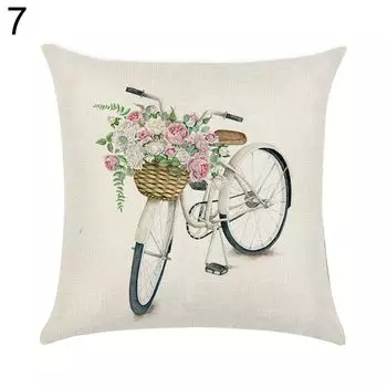 Велосипедный цветок, мягкий льняной чехол, чехол, подушка, домашний диван, украшение автомобиля-7 # Stuttg