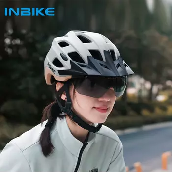 Велосипедный шлем INBIKE, цельный шлем для верховой езды, защитный шлем для горного велосипеда, шоссейного велосипеда, мужское и женское снаряжение