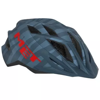 Велосипедный шлем Met, цвет blau/rot