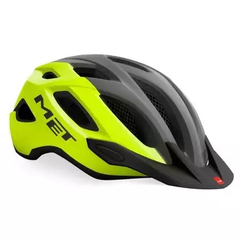 Велосипедный шлем Met, цвет gelb/grau