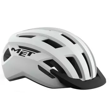 Велосипедный шлем Met, цвет weiss/weiss/schwarz