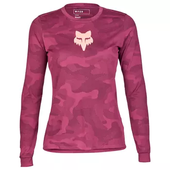 Велосипедный трикотаж Fox Racing Women's Ranger Tru Dri L/S Jersey, цвет Sangria