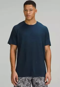 Велосипедный трикотаж Metal Vent Tech Short-Sleeve lululemon, цвет mineral blue true navy