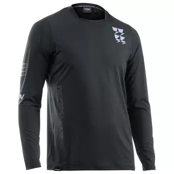 Велосипедный трикотаж Northwave Bomb Jersey Long Sleeve, цвет Black/Light Grey