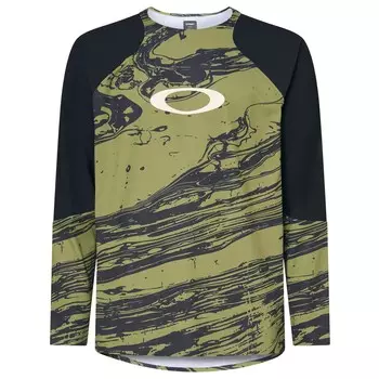 Велосипедный трикотаж Oakley Seeker Airline L/S Jersey, цвет Duality Swirl Green/Black