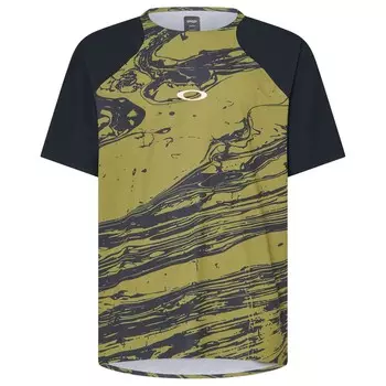 Велосипедный трикотаж Oakley Seeker Airline S/S Jersey, цвет Duality Swirl Green/Black