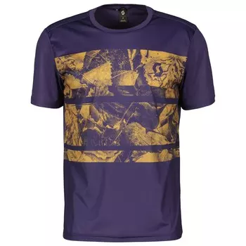 Велосипедный трикотаж Scott Trail Flow S/S, цвет Cyber Purple/Silt Beige