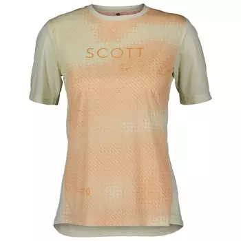Велосипедный трикотаж Scott Women's Trail Flow S/S, цвет Soft Yellow/Melon Orange