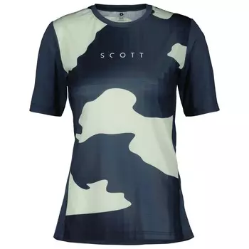 Велосипедный трикотаж Scott Women's Trail Vertic S/S, цвет Metal Blue/Fresh Green