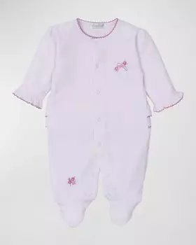 Велюровая футболка Blooming Bows для девочек, размер для новорожденных-9М Kissy Kissy, цвет Pink