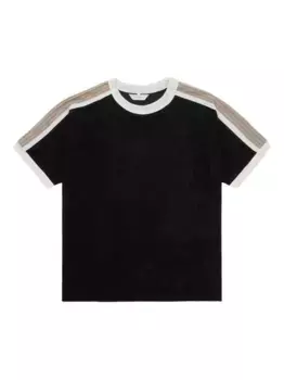 Велюровая футболка с полосками Sasquatchfabrix., черный