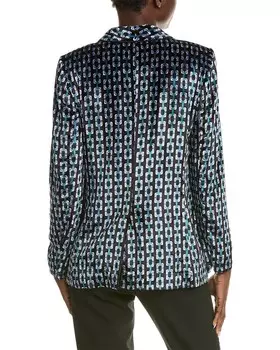 Велюровая куртка Diane von Furstenberg Chiana, черный